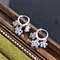 silver clip on earrings for women